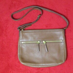Fossil Pebbled Genuine Leather Bag Shoulder or Crossbody Purse